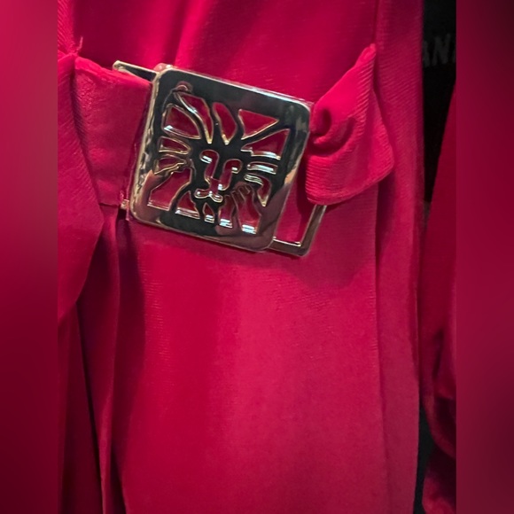 NWT Stunning Red Wrap Dress Anne Klein with Balloon Sleeve Sz10 - Picture 5 of 16